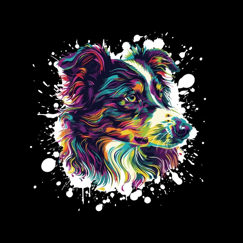 Farbexplosion Hundeporträt