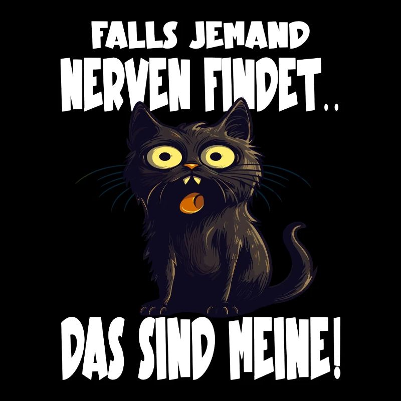 Lustige Schwarze Katze 