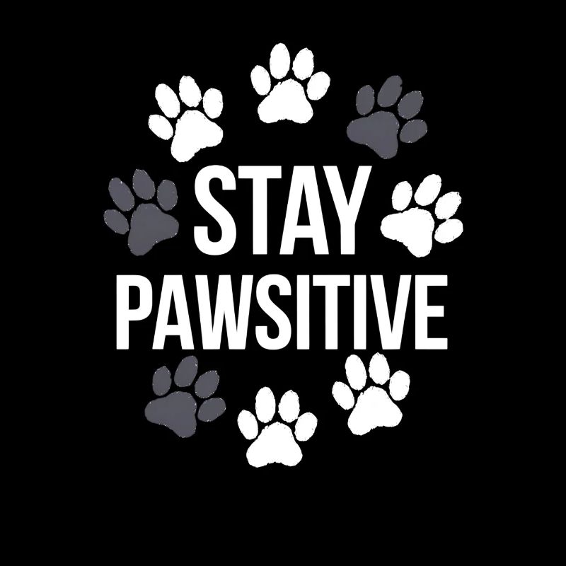 Stay Pawsitive Pawprints Tee