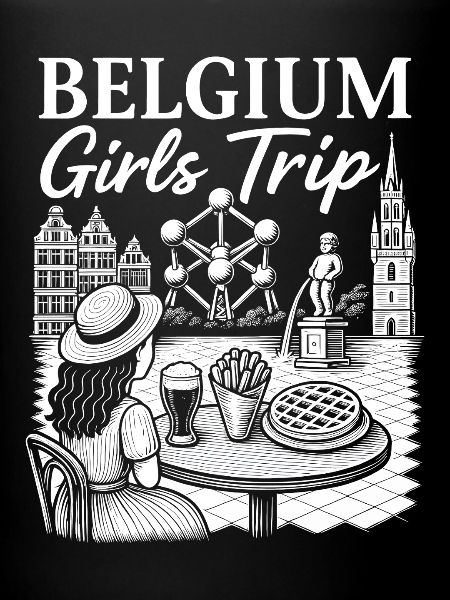 Belgique fille strip illustration