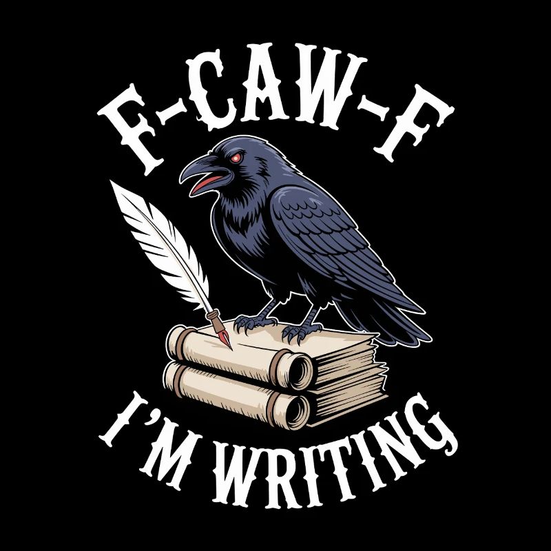 Raven quill and scrolls