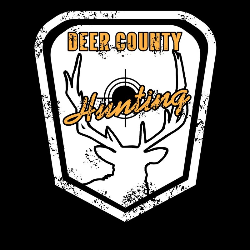 Deer County Hunting Rustic Skull Target Style