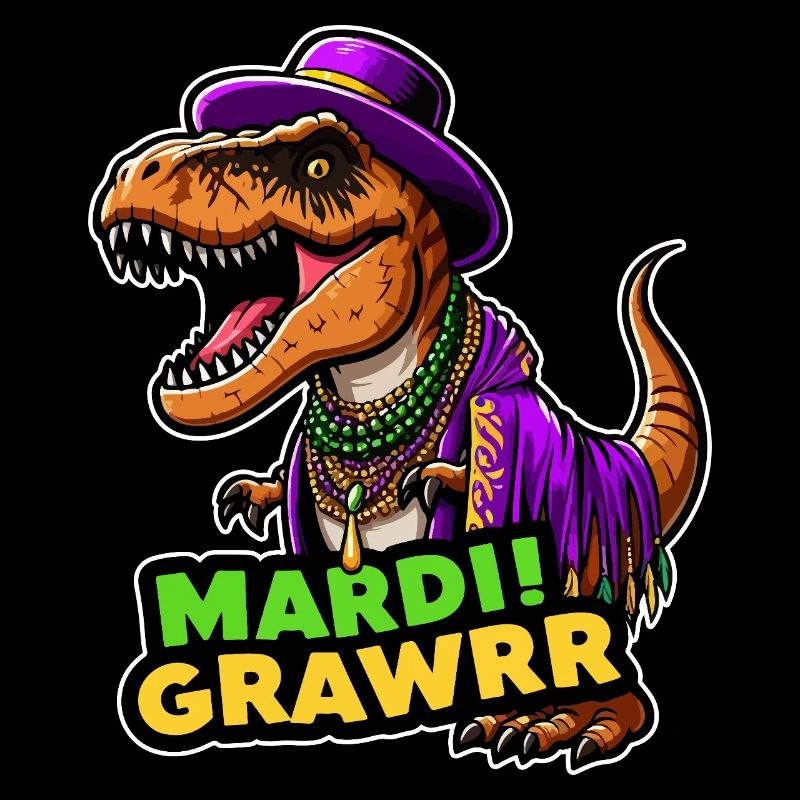 T Rex Karneval Mardi Gras