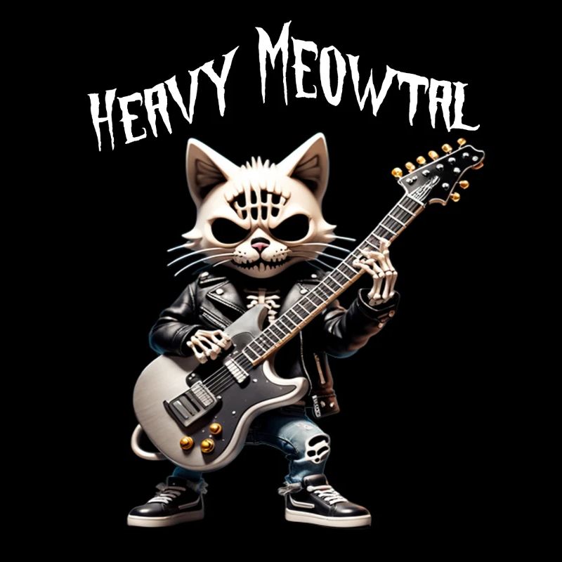 Cat Rocker with Guitar