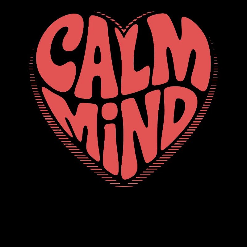 Calm Mind – Retro Heart Design