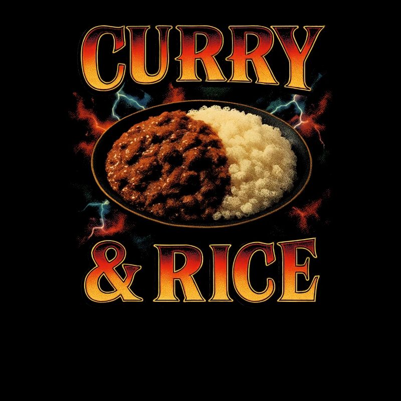 Curry et riz Nourriture préférée Drôle Bizarre Années 90