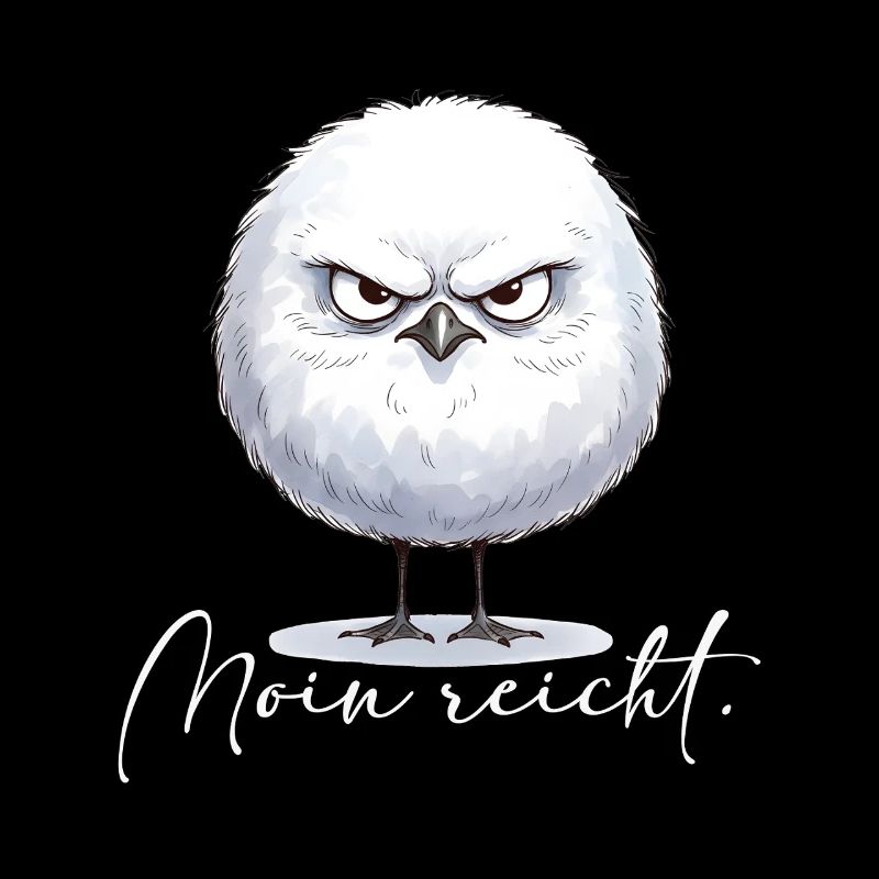 Moin reicht - grimmige runde Möwe