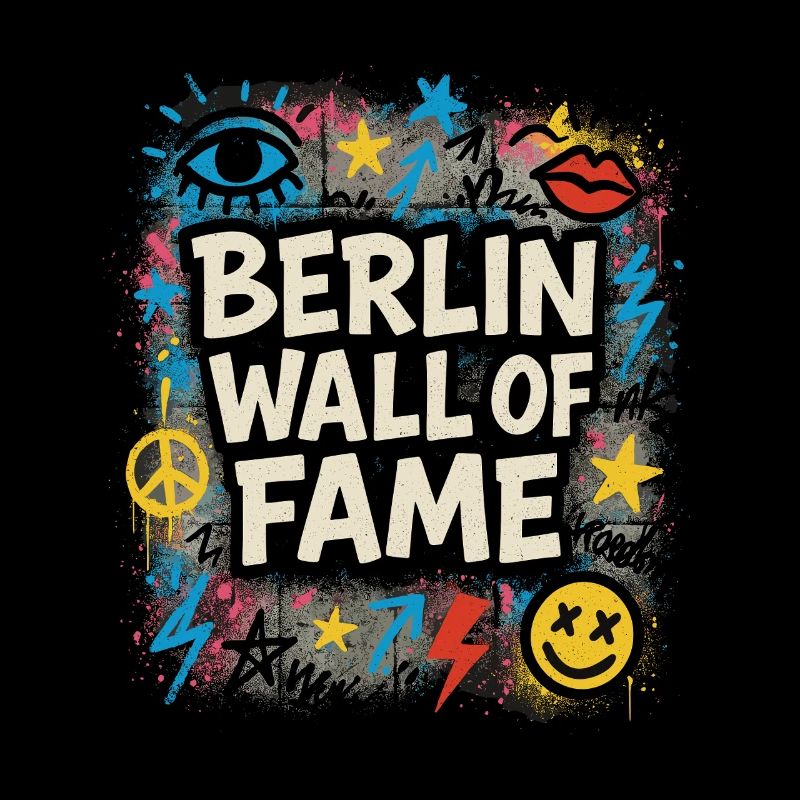 Mur de la renommée de Berlin Graffiti Street Design
