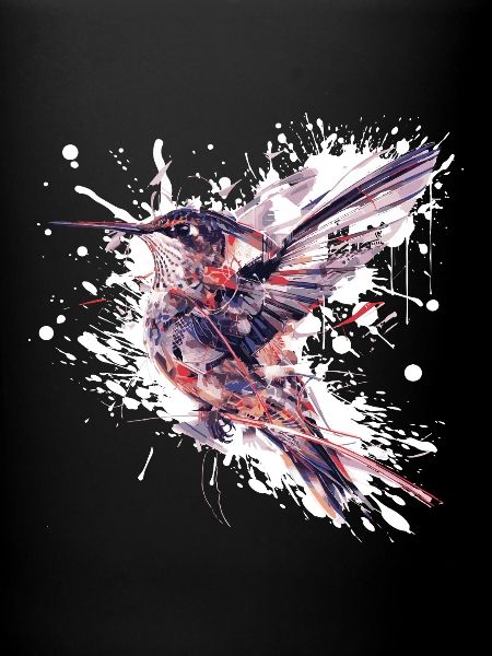 Aquarelle Colibri Éclaboussure