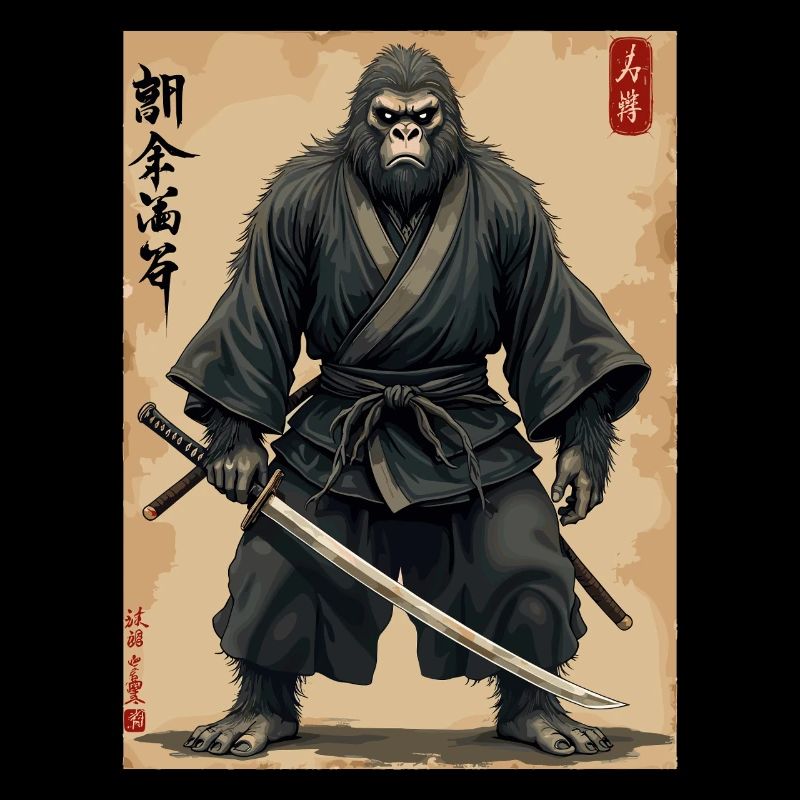 Gorille Samouraï avec Katana