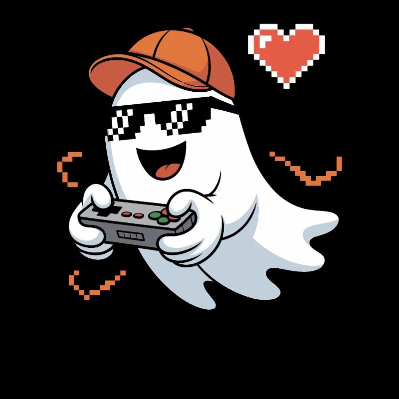 Retro Gamer Halloween Ghost