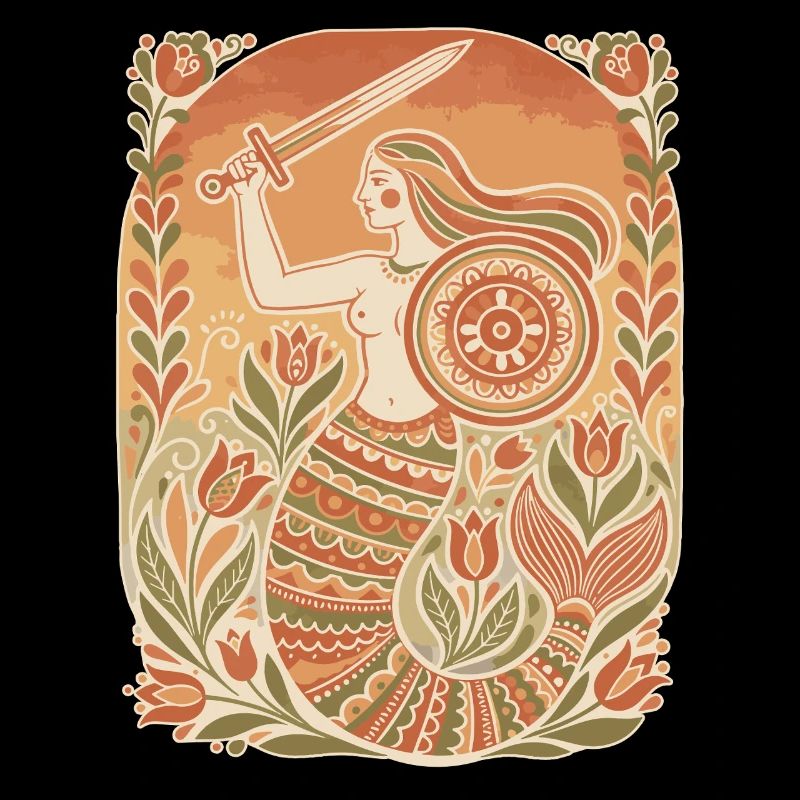 Sirène de Varsovie Design d’art populaire