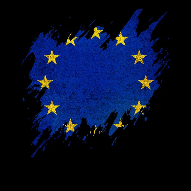 Drapeau de l’Europe, style déchiré