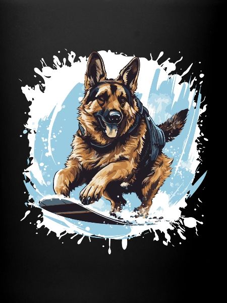 German Shepherd Dog Snowboard