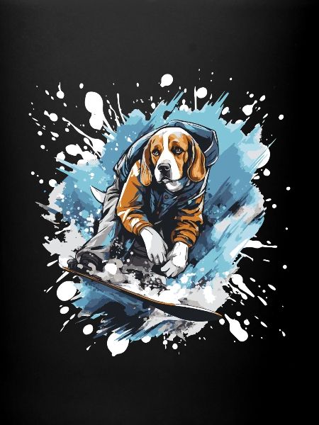 Beagle Chien Snowboard