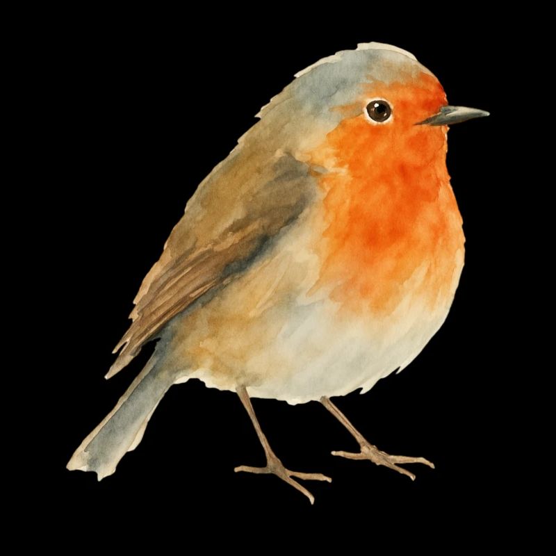 Aquarell Rotkehlchen