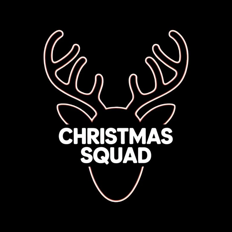 Neon Hirsch Geweih Christmas Squad