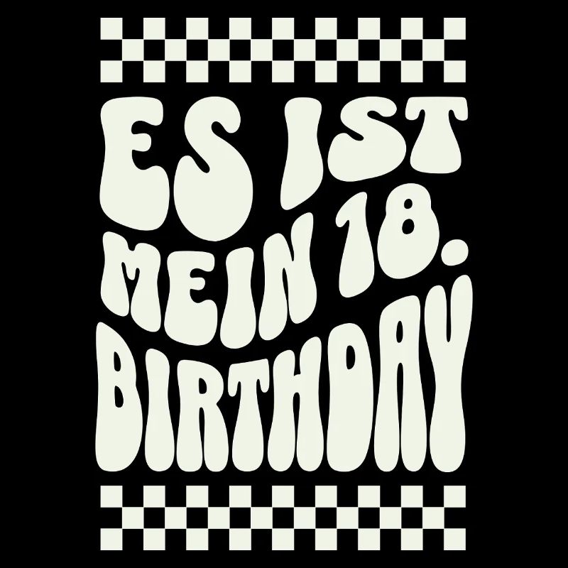 Es ist mein 18. Geburtstag Retro Design