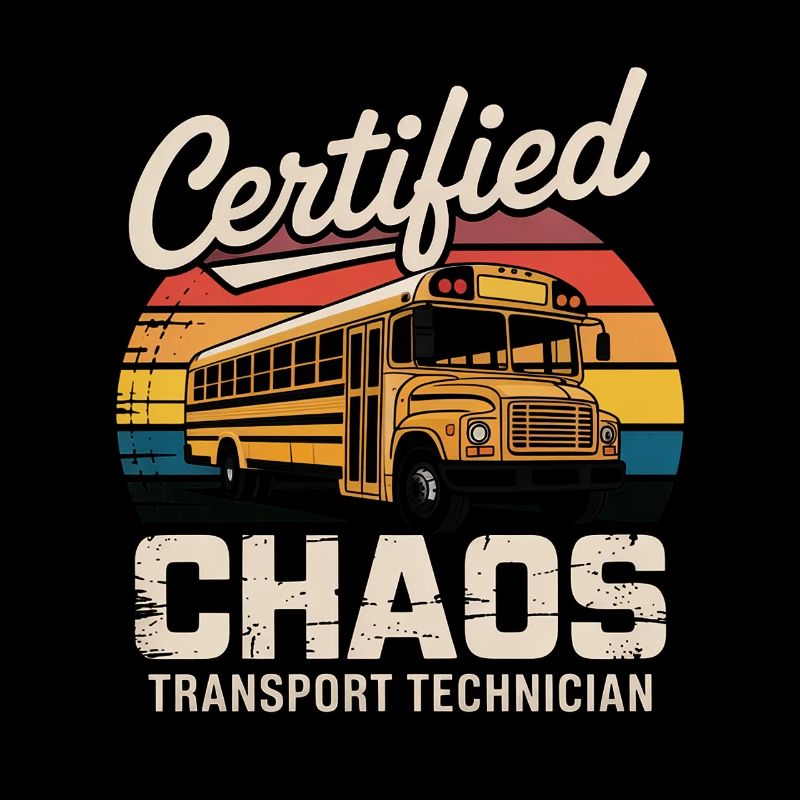 Chaos Transport Techniker Funny Schulbusfahrer