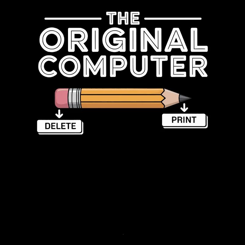 Der Original Computer – Bleistift Delete & Print