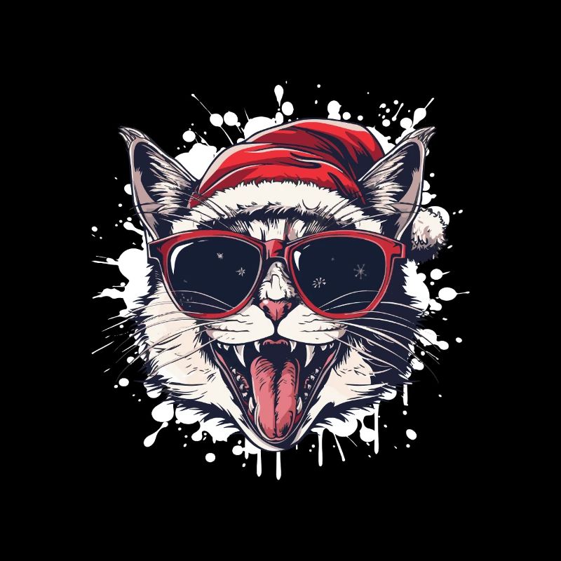 Chat Noël Drôle