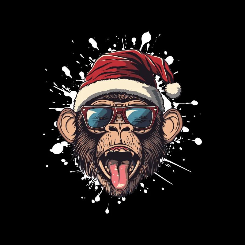 Singe Noël Drôle