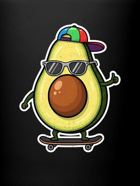 Avocado Skateboard Vibe