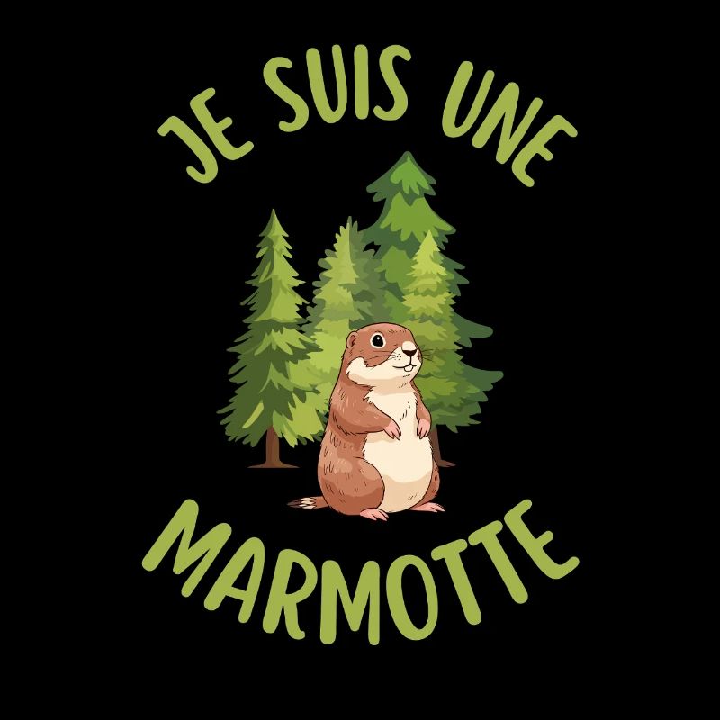 Ich bin ein Murmeltier im Wald