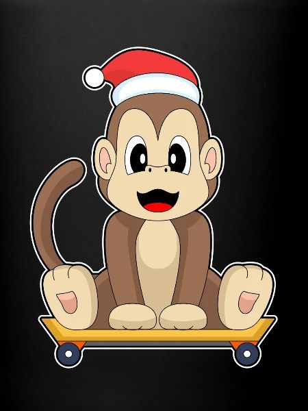 Monkey Christmas Skateboard
