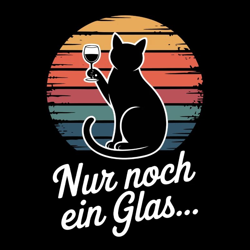 Katze mit Weinglas: Nur noch ein Glas