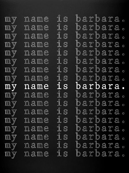 Je m’appelle Barbara