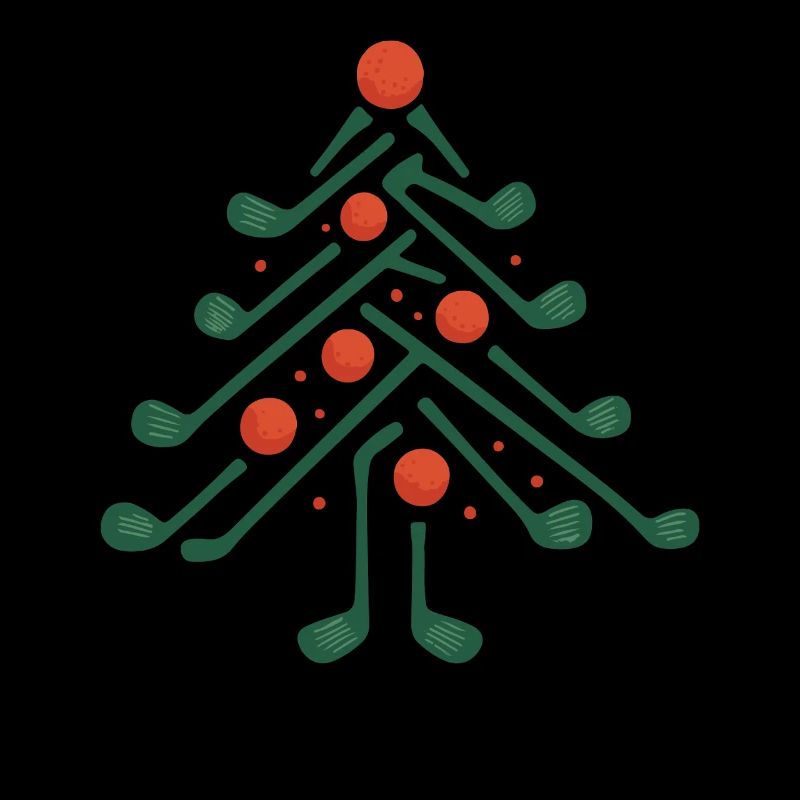Christmas Golf Tree Golfing Holiday Fun