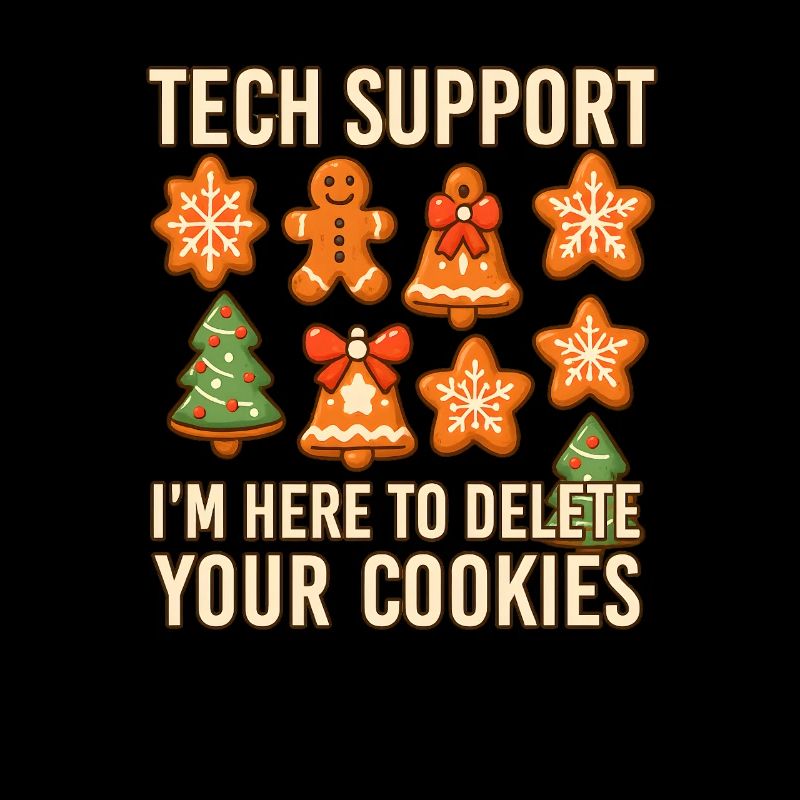 Technischer Support Cookies Humor Illustration