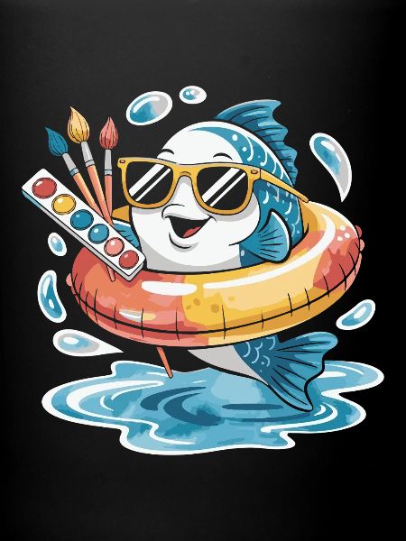 Farbfisch mit Sonnenbrille
