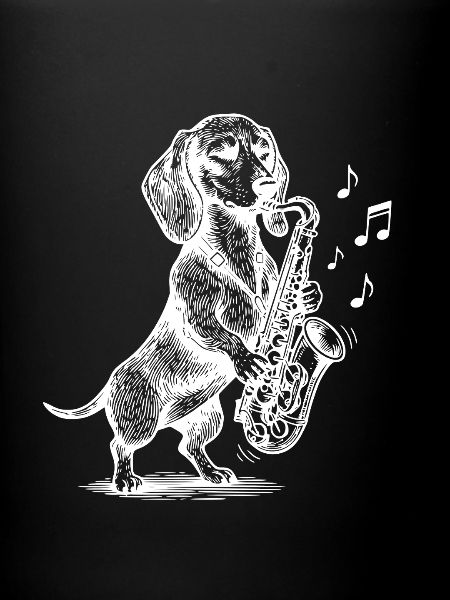 Teckel Saxophone Art Chien