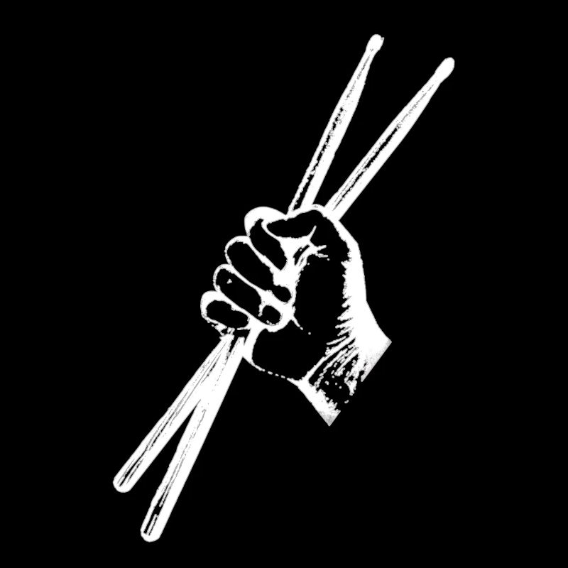Two Drum Sticks Drum sticks in a strong hand