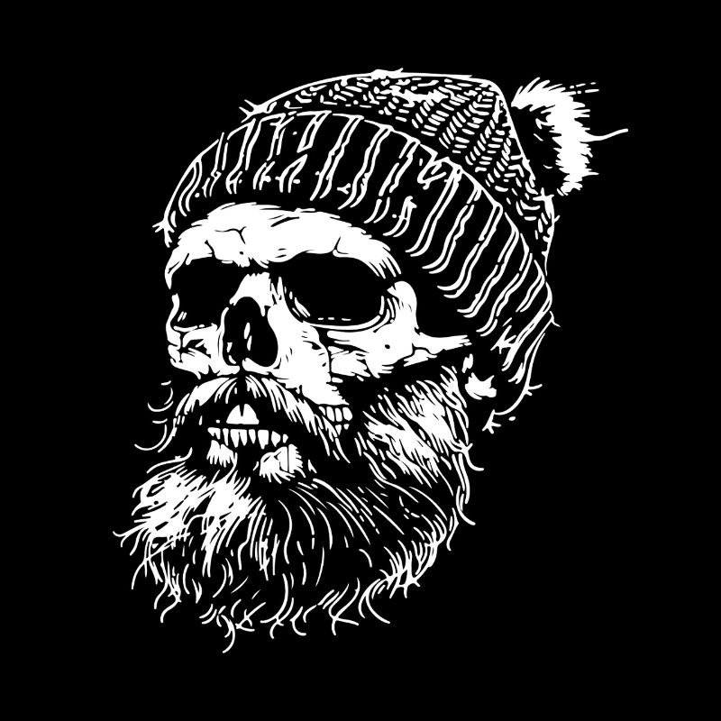 Winterbart mit Strickmütze