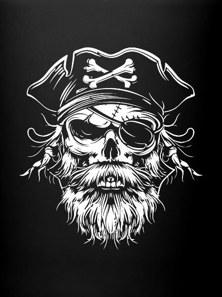 Pirate Skull Beard Captain