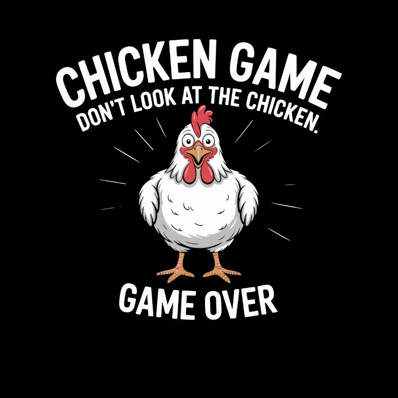 Jeu de poulet Ne regardez pas le jeu de poulet terminé