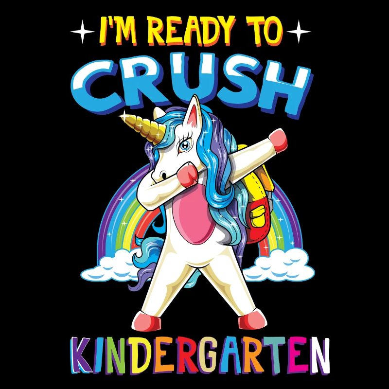 Dabbing Unicorn Ready to Crush Kindergarten