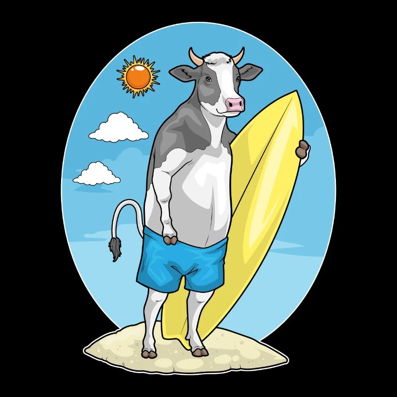 Kuh Strand Surfbrett Sommer