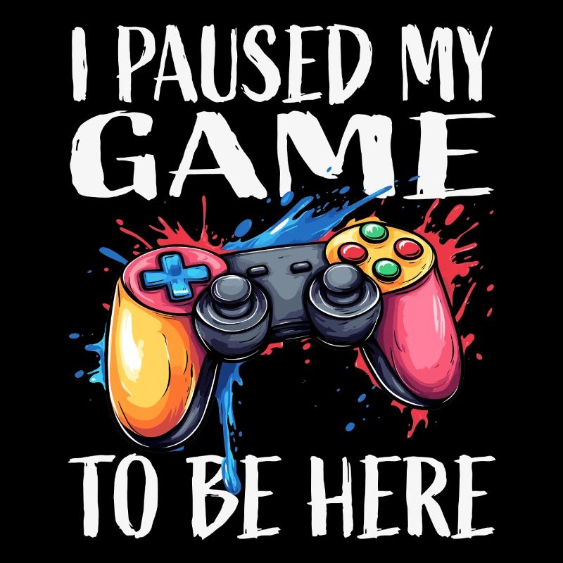Gamer Pause Controller Farbexplosion