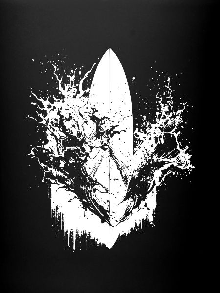 Surf dynamique Illustration Surf Surf