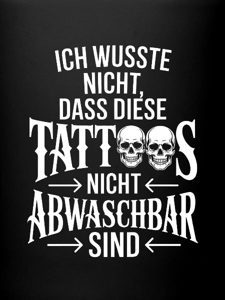 Le tatouage indique pas lavable