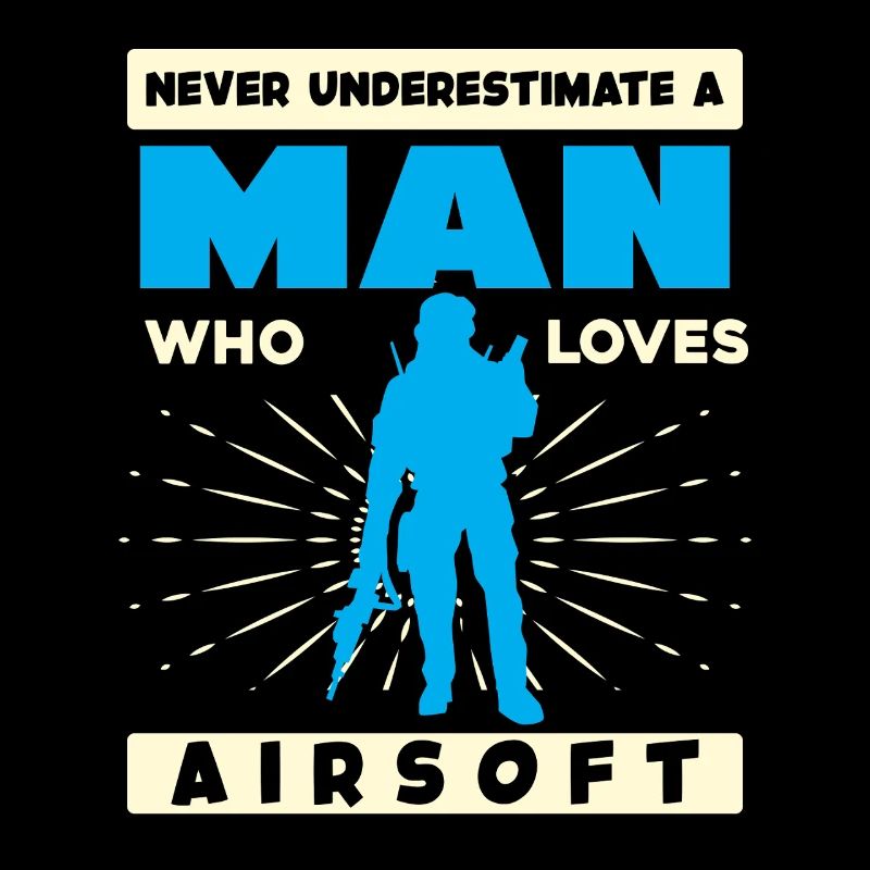 Mann liebt Airsoft – Kraftvolle Silhouette