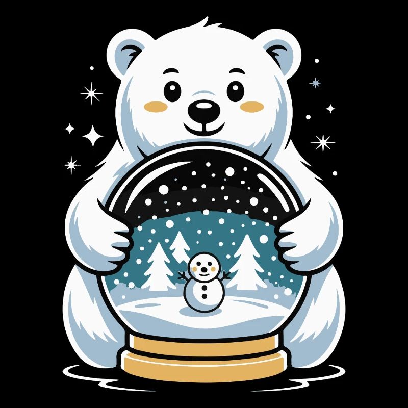 Polar Bear Snow Globe Impression