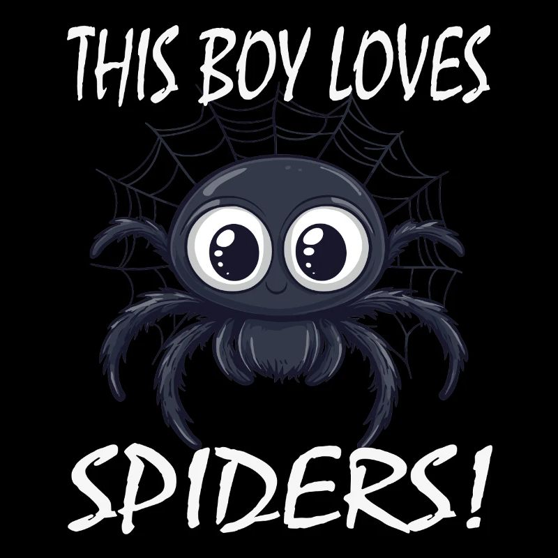 Le garçon adore les araignées
