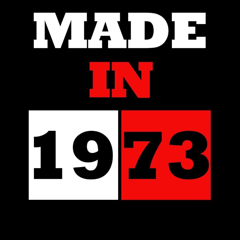Made in 1973 Anniversaire Retro Bloc