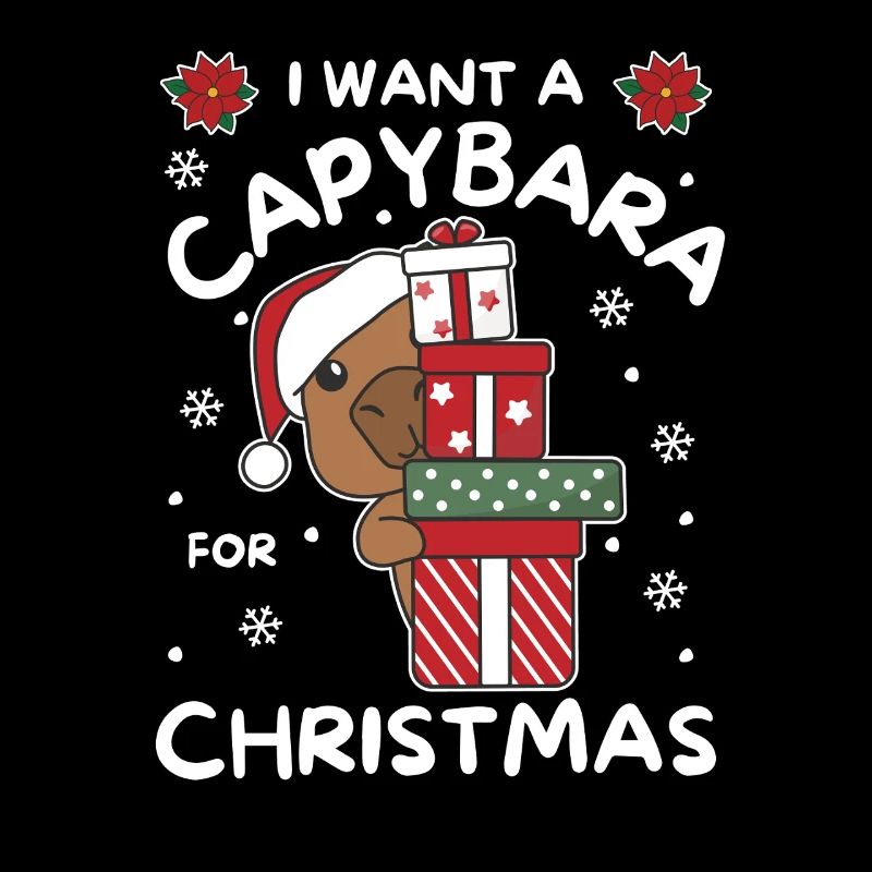 Ich will ein Capybara zu Weihnachten süße Tiere