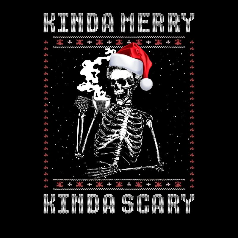 Kinda Merry Kinda Scary Women's Christmas Skeleton